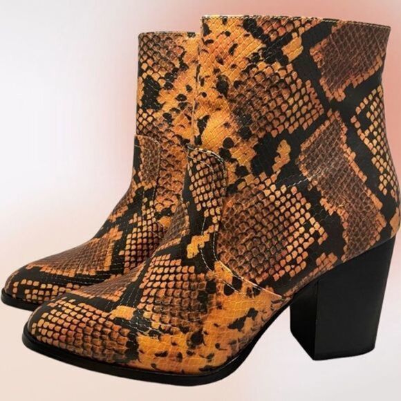 Steve Madden Dallas Snakeskin Ankle Booties‎ 6M NWOT - Picture 4 of 10
